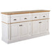 Asbury 76" Solid Wood Sideboard - White - Crafters and Weavers