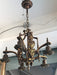 Antique 1920's Cast Bronze Arts and Crafts / Mission Style Chandelier - Crafters and Weavers