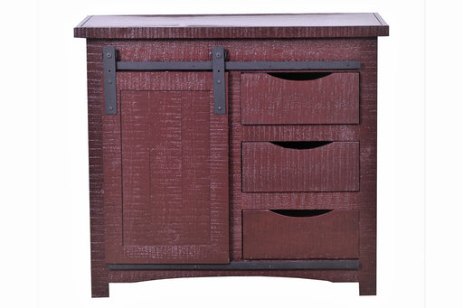 Mason 38" Sliding TV Stand - Vintage Red - Crafters and Weavers