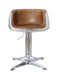 Aviator Adjustable Height Bar Stool - Leather & Metal - Crafters and Weavers