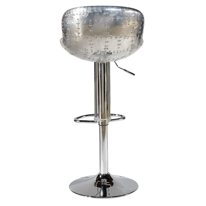Cruz Adjustable Bar Stool with Metal Spitfire Shell - Crafters and Weavers
