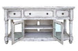 Varona Mango Wood White TV Stand - 70" - Crafters and Weavers