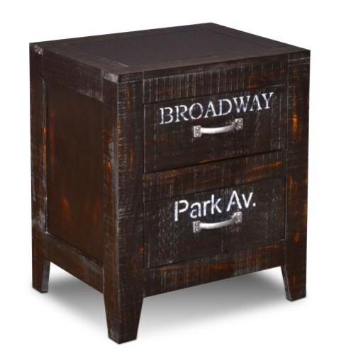 City 2 Drawer Nightstand - Crafters and Weavers