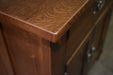 Mission Style Solid Oak Nightstand Model A3 - Walnut Stain - Crafters and Weavers