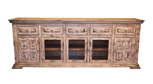 Greenview 83 inch Whitewashed TV Stand - Crafters and Weavers