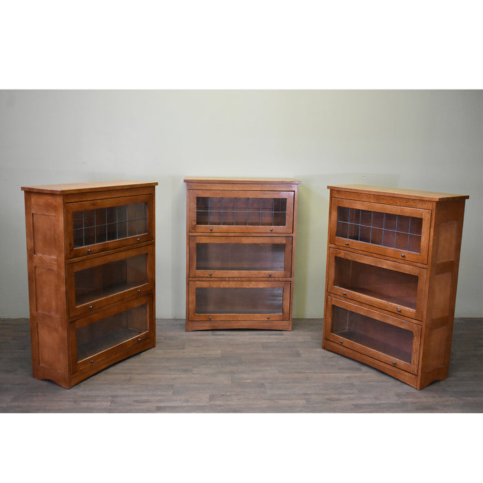 Mission Craftsman Style Oak Barrister Bookcase - 3 Stack - Crafters and Weavers