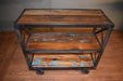 SOLD OUT Ventura Solid Wood 3 Tier Industrial Bookcase - Crafters and Weavers