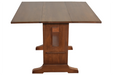 Mission Solid Oak Drop Leaf Dining Table - Walnut (W1) - Crafters and Weavers