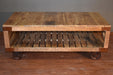 SOLD OUT Ventura Solid Wood Industrial Cart Coffee Table - Crafters and Weavers
