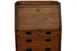Arts and Crafts Mission Solid Oak Secretary Desk - Dark Brown - Crafters and Weavers