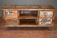 SOLD OUT Ventura 4 Drawer TV Stand - Reclaimed Solid Wood - Crafters and Weavers