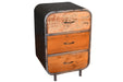 Ventura Solid Wood 3 Drawer Industrial End Table - Crafters and Weavers