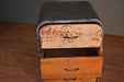 Ventura Solid Wood 3 Drawer Industrial End Table - Crafters and Weavers