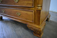 Legacy 5 Drawer Secretary Desk - Light Brown Walnut - Crafters and Weavers