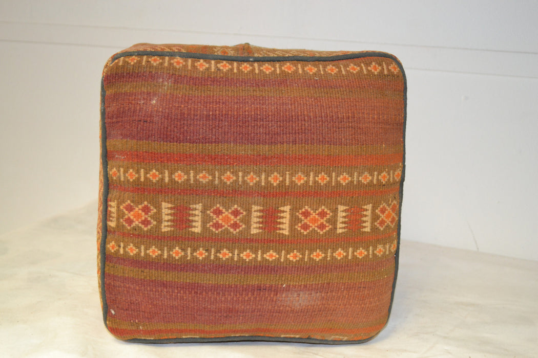Rug Pouf/ Rug Sitting Stool / Rug Ottoman / Kilim Sitting Stool / Stools # 92 - Crafters and Weavers
