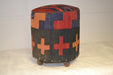 SOLD OUT Rug Pouf/ Rug Sitting Stool / Rug Ottoman / Kilim Sitting Stool / Stools # 94 - Crafters and Weavers