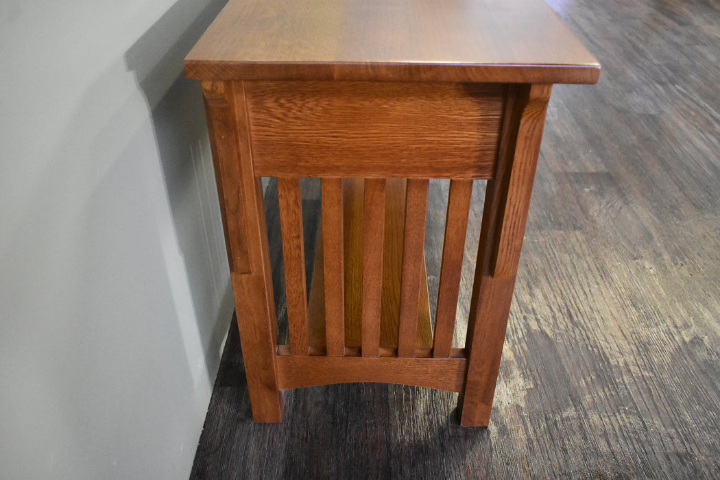 Mission 1 Drawer Crofter Style Console Table - Michael's Cherry Stain - Crafters and Weavers