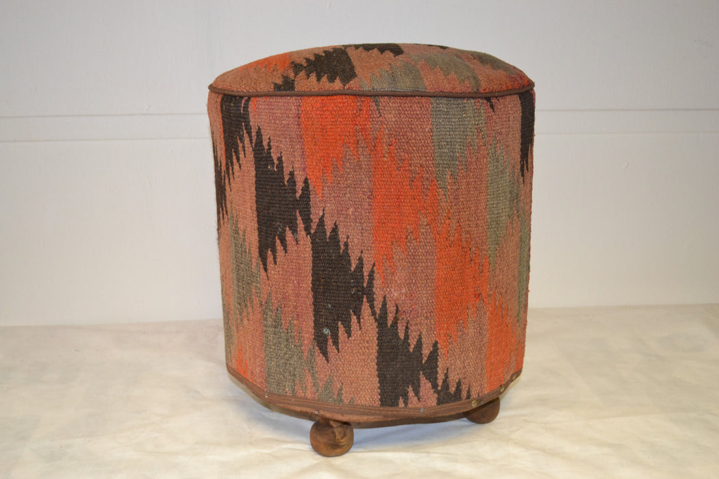 Rug Pouf/ Rug Sitting Stool / Rug Ottoman / Kilim Sitting Stool / Stools # 95 - Crafters and Weavers
