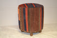 SOLD OUT Rug Pouf/ Rug Sitting Stool / Rug Ottoman / Kilim Sitting Stool / Stools # 96 - Crafters and Weavers
