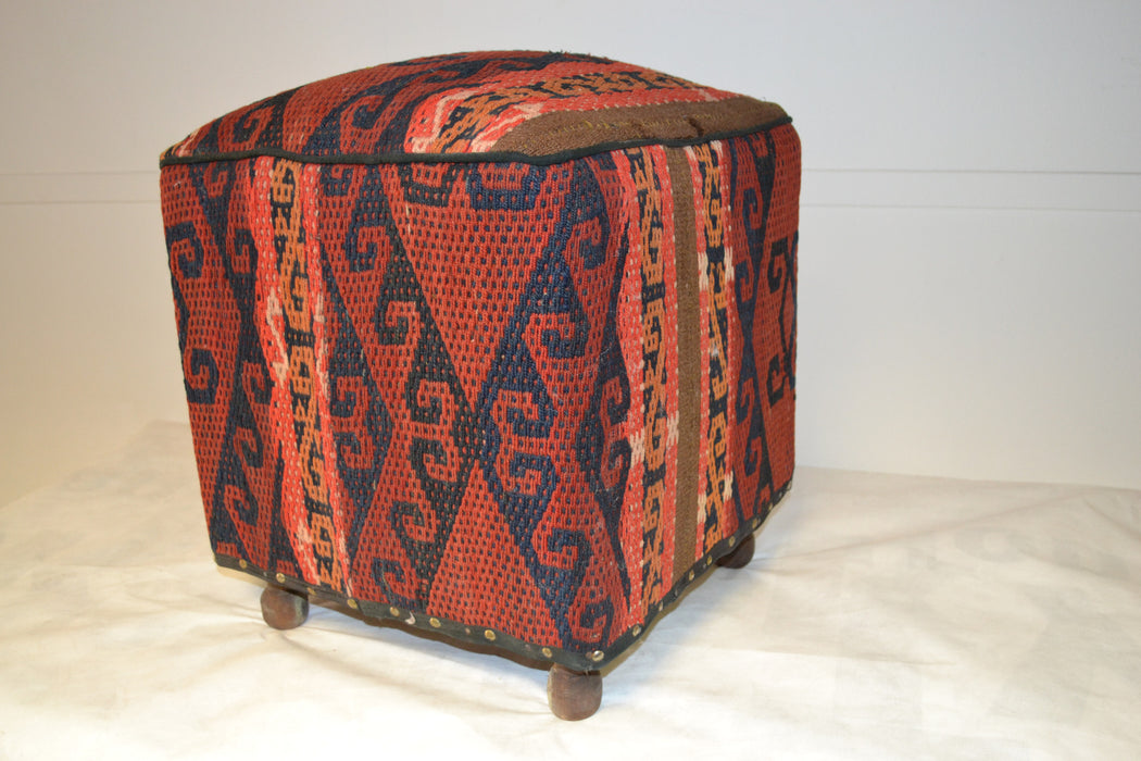 Rug Pouf/ Rug Sitting Stool / Rug Ottoman / Kilim Sitting Stool / Stools # 97 - Crafters and Weavers