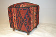 Rug Pouf/ Rug Sitting Stool / Rug Ottoman / Kilim Sitting Stool / Stools # 97 - Crafters and Weavers
