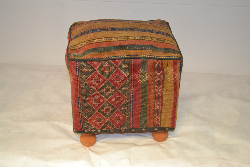 Rug Pouf/ Rug Sitting Stool / Rug Ottoman / Kilim Sitting Stool / Stools # 98 - Crafters and Weavers