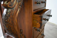 SOLD OUT Legacy Mahogany Wood Captain's Desk - Brown Walnut - Crafters and Weavers