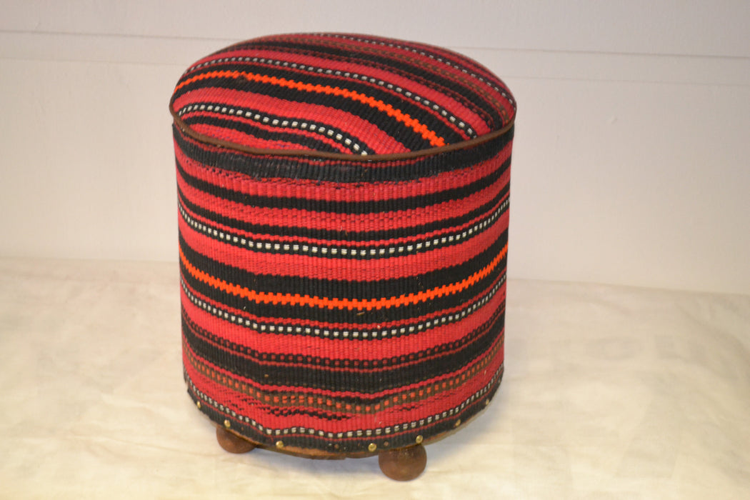 SOLD OUT Rug Pouf/ Rug Sitting Stool / Rug Ottoman / Kilim Sitting Stool / Stools # 100 - Crafters and Weavers