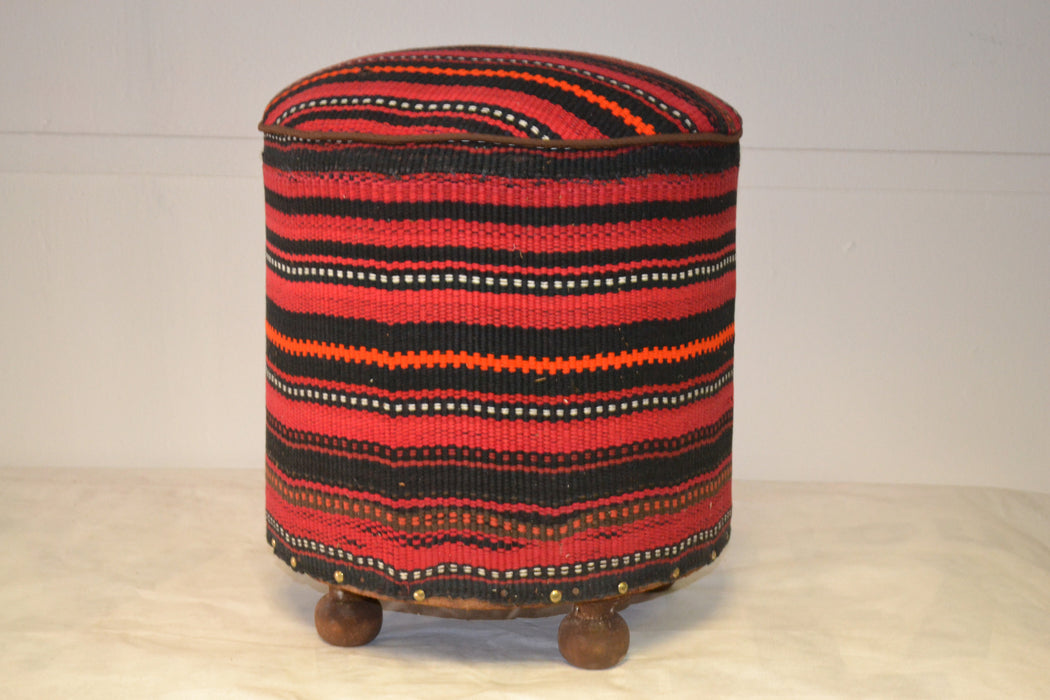 SOLD OUT Rug Pouf/ Rug Sitting Stool / Rug Ottoman / Kilim Sitting Stool / Stools # 100 - Crafters and Weavers