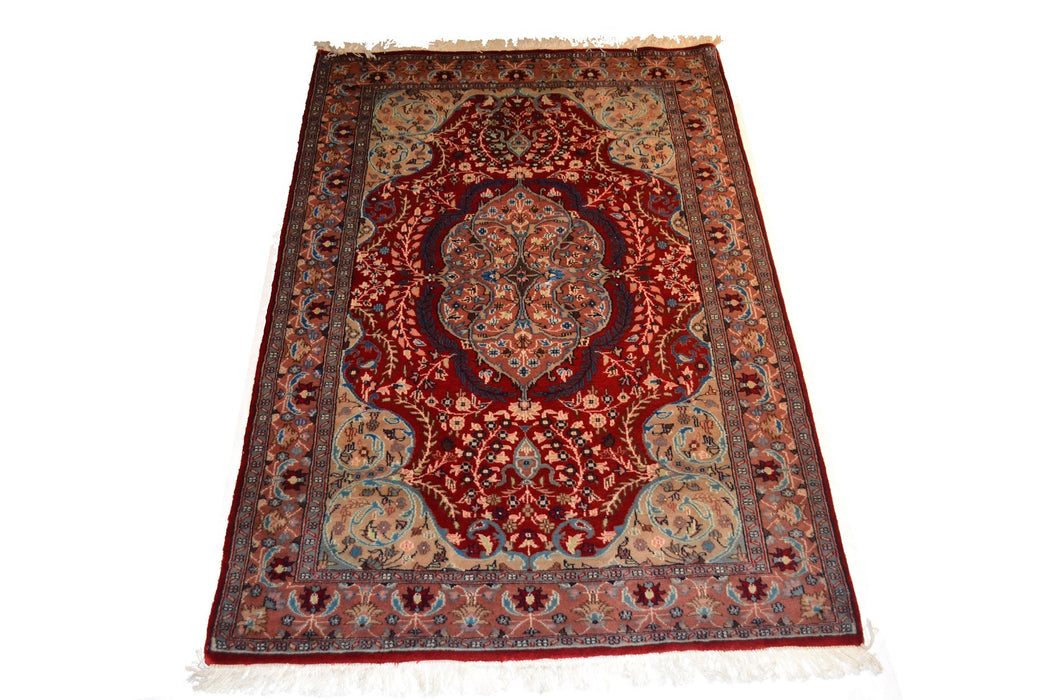 rug2085 4.3 x 6.3 Pakistani Silk Rug - Crafters and Weavers