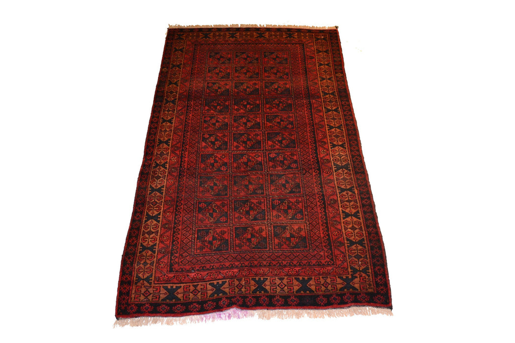 rug3623 3.9 x 6.4 Tribal Rug - Crafters and Weavers