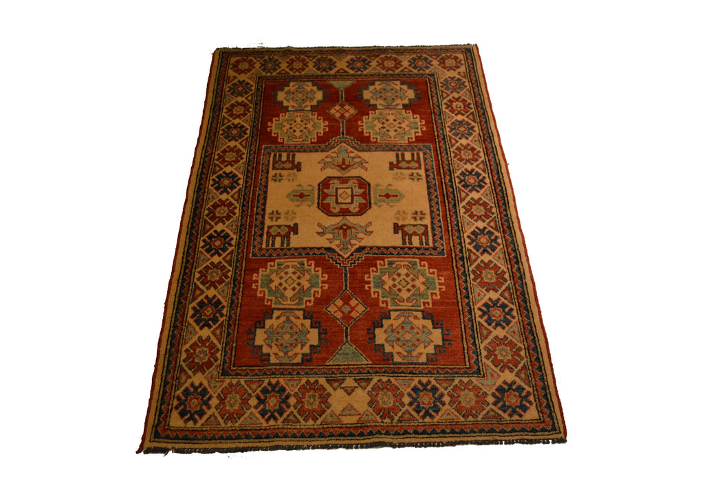 Kazak Oriental Rug 3"7" x 5'7" - Crafters and Weavers