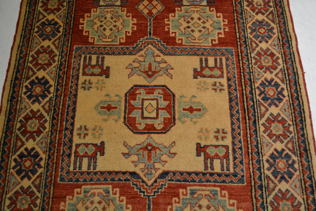 rug1392 3.7 x 5.7 Kazak Rug - Crafters and Weavers