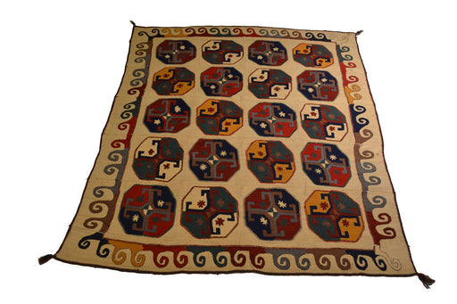 rug2879 5 x 6 Kilim Rug - Crafters and Weavers
