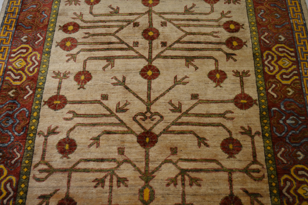 Khotan Oriental Rug  4"1" x 6'4" - Crafters and Weavers