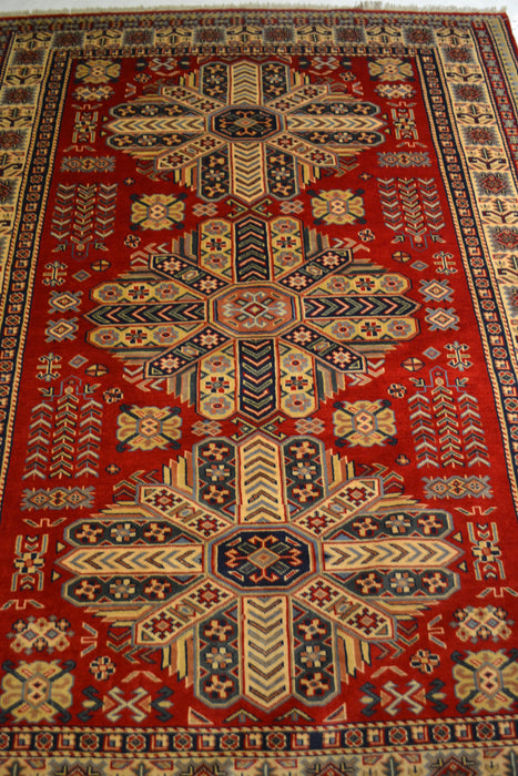 Kazak Oriental Rug 4"7" x 6'2" - Crafters and Weavers