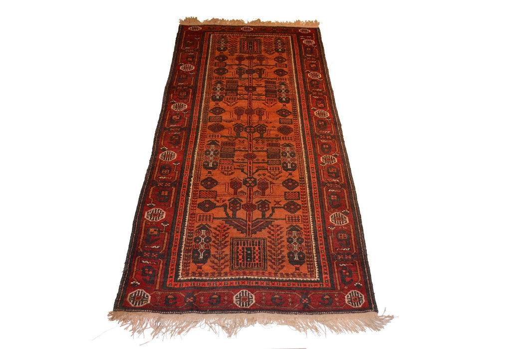 rug3629 3.6 x 7.5 Tribal Rug - Crafters and Weavers