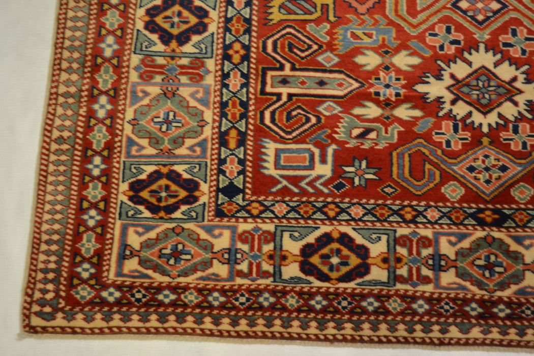 Kazak Oriental Rug 4"4" x 5'3" - Crafters and Weavers
