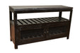 Elements Collection Zinc Top TV Stand - Crafters and Weavers