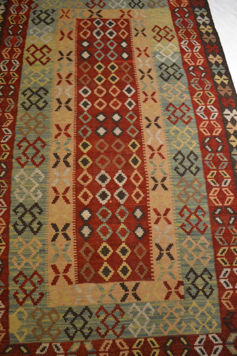 rug3630 3.8 x 6.5 Kilim Rug - Crafters and Weavers