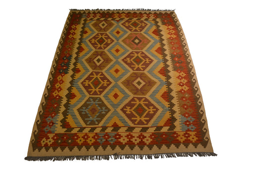 rug3229 4.10 x 6.8 Kilim Rug - Crafters and Weavers