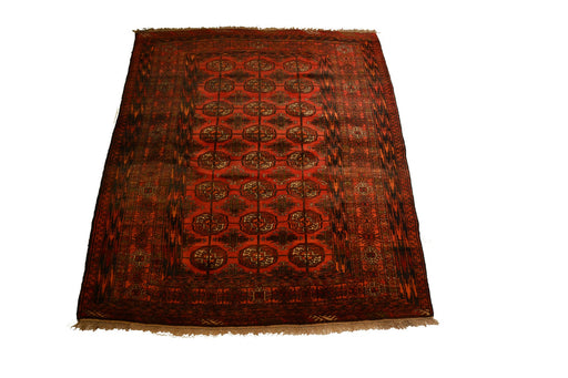 rug3091 4.3 x 5.4 Tribal Bokhara Rug - Crafters and Weavers