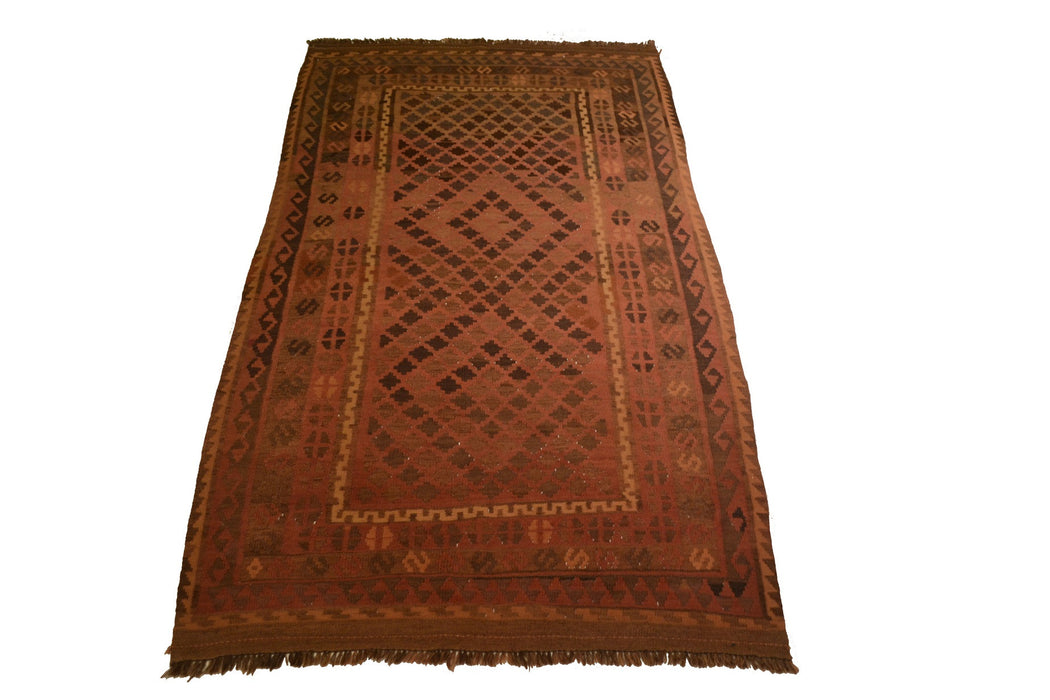 rug3275 4.4 x 7.5 Kilim Rug - Crafters and Weavers