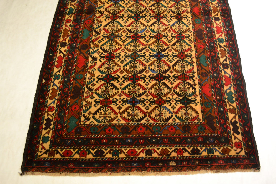 rug3018 3.8 x 5.8 Tribal Rug - Crafters and Weavers