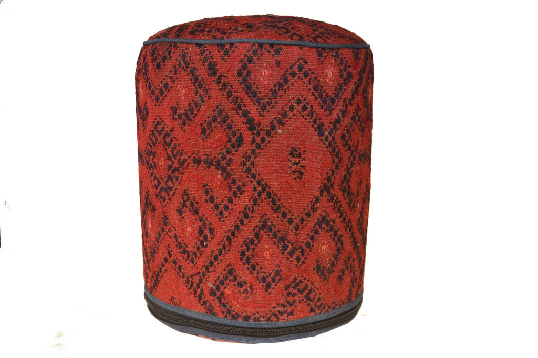 Rug Pouf / Rug Sitting Stool Ottoman made of vintage kilim rug # 30 - Crafters and Weavers