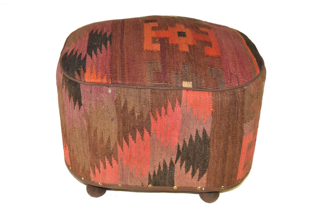 SOLD OUT Rug Pouf / Rug Sitting Stool / Rug Ottoman / Kilim Sitting Stool / Stools # 78 - Crafters and Weavers