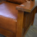Craftsman / Mission Leather and Oak Morris Chair - Russet Brown Leather (RB2) - Crafters and Weavers