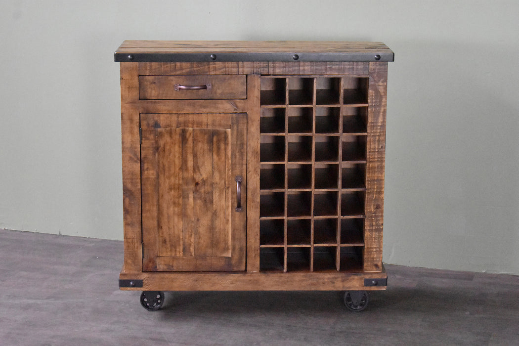 Larson Wine Cabinet Serving Cart - 42" - Crafters and Weavers