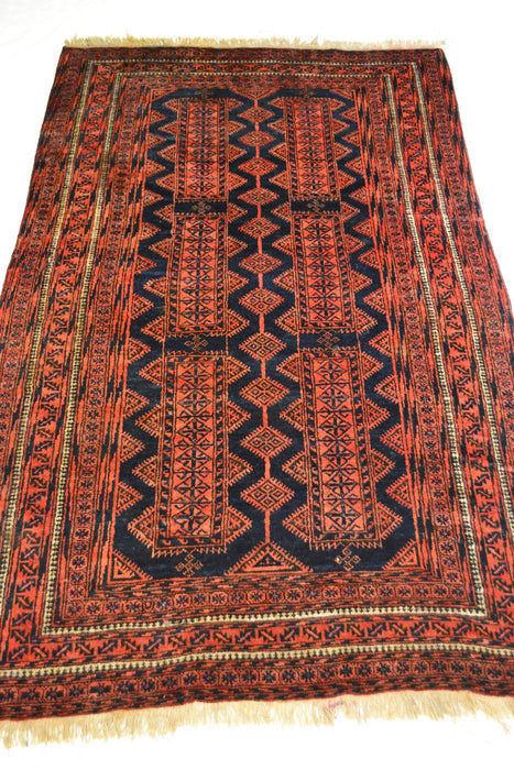 rug2129 4.4 x 6.9 Tribal Rug - Crafters and Weavers