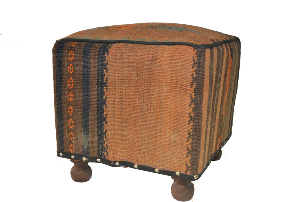 SOLD OUT Rug Pouf / Rug Sitting Stool / Rug Ottoman / Kilim Sitting Stool / Stools # 87 - Crafters and Weavers